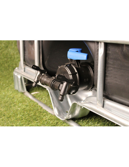 Raccord cuve eau S100X8 - 2 Robinets avec Nez (type Gardena)