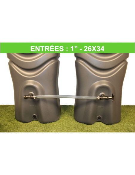 Kit de raccordement souple pour récupérateurs d’eau de pluie (filetage 1'' – 26x34)