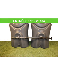 Kit de raccordement rigide pour récupérateurs d’eau de pluie (filetage 1" – 26x34)