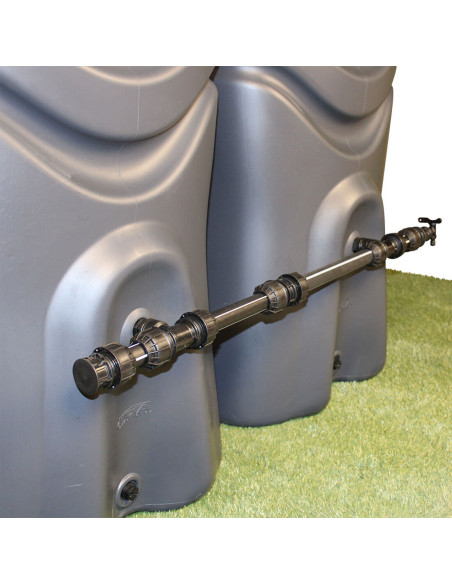 Kit de raccordement rigide pour récupérateurs d’eau de pluie (filetage 1" – 26x34)