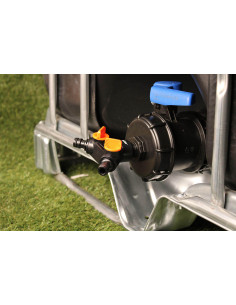 Raccord cuve eau S100X8 - 2 Robinets avec Nez 20x27 - Claber 2