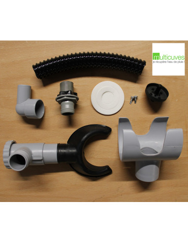 Kit Collecteur Eau de Pluie CAPT'EAU - Gris