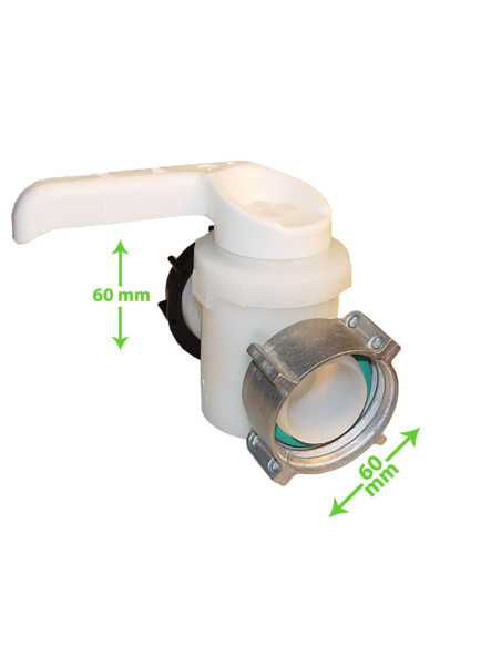 Vanne cuve - écrou S60X6 et sortie S60X6 - Sotralentz Vanne cuve - écrou S60X6 et sortie S60X6 - Sotralentz