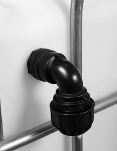 Trop-plein cuve eau 1000L - Coudé pression Diamètre 32 mm 2