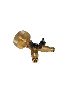 Raccord S60X6 laiton - sélecteur 2 voies avec nez intégrés