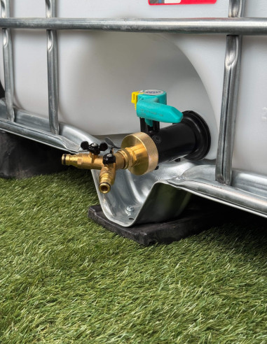 Raccord S60X6 laiton - sélecteur 2 voies avec nez intégrés