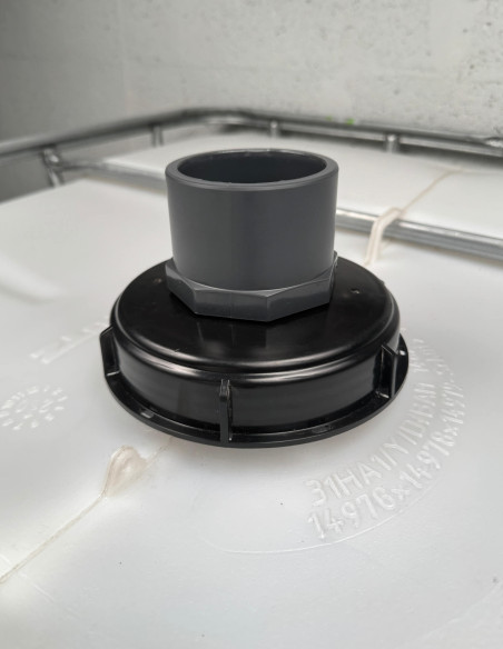 Couvercle de cuve eau 1000L Diamètre 150 mm + Prise PVC 75/90