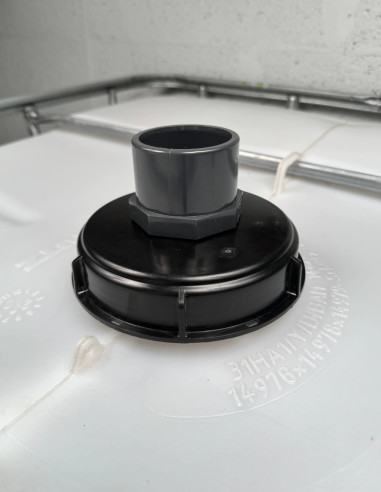 Couvercle de cuve eau 1000L Diamètre 150 mm + Prise PVC 63/75