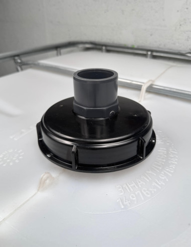 Couvercle de cuve eau 1000L Diamètre 150 mm + Prise PVC 50/63