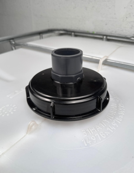 Couvercle de cuve eau 1000L Diamètre 150 mm + Prise PVC 50/63