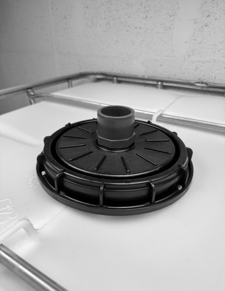 Couvercle de cuve eau 1000L Diamètre 220 mm + Prise PVC 50/63