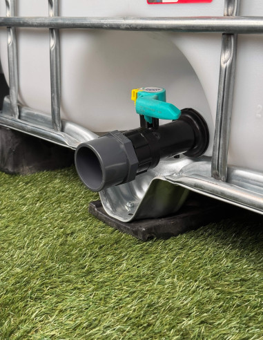 Raccord S60X6 cuve eau - Sortie PVC 63/75 mm