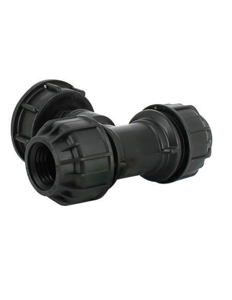 Raccord cuve eau S60X6 - Té compression Diamètre 32 mm
