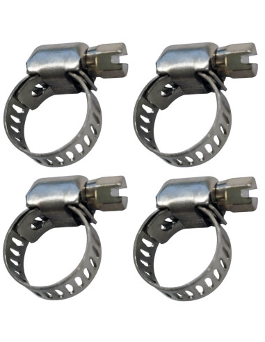 Collier de serrage inox - 8-12 mm (lot de 4)