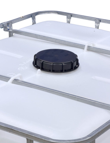 Couvercles du Pack 3 cuves IBC 1000 litres blanches RECO avec palette PE