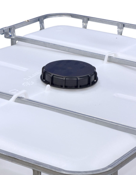 Couvercles du Pack 3 cuves IBC 1000 litres blanches RECO avec palette PE