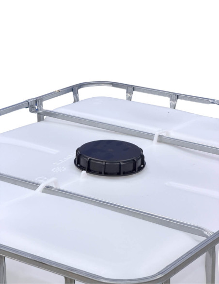 Couvercle de Cuve IBC 1000 litres blanche RECO avec palette PE