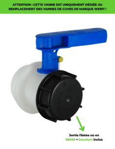 Vanne à piston 2'' - Sortie Mâle S60X6 - Joint PCP - Werit 2