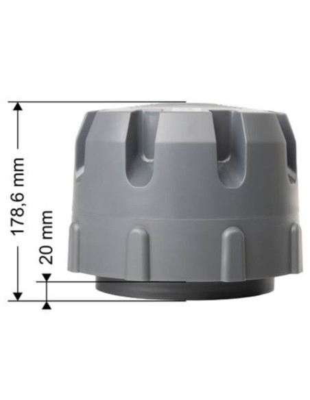 Dimensions du couvercle/collecteur pour cuve IBC de récupération d'eau de pluie