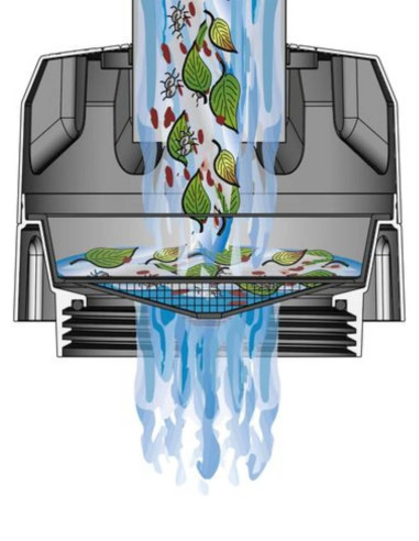 Schéma du couvercle/collecteur pour cuve IBC de récupération d'eau de pluie