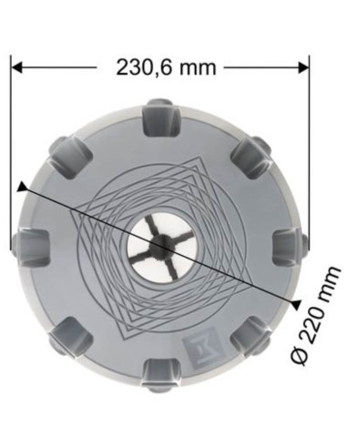 Dimensions du couvercle/collecteur pour cuve IBC de récupération d'eau de pluie