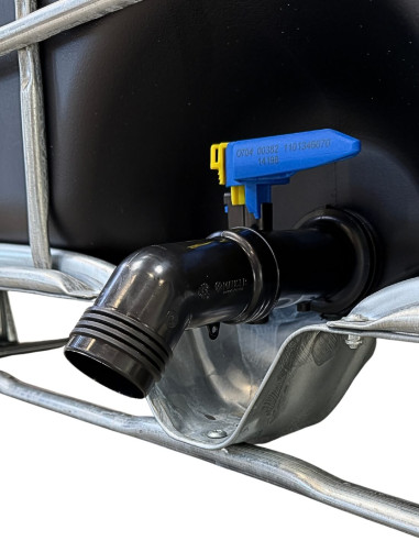 Bec de vidange pour cuve IBC noire au format S60X6, offert.