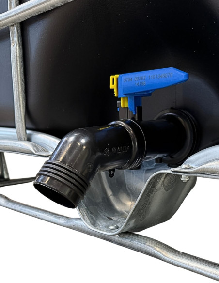 Bec de vidange pour cuve IBC noire au format S60X6, offert.