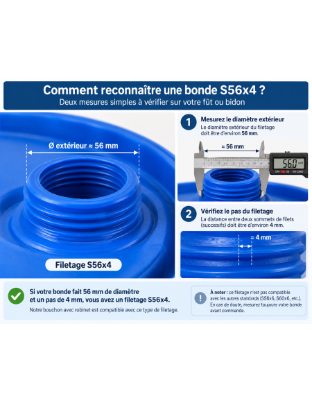 Raccord fût - 2'' filet large S56X4 - Robinet...