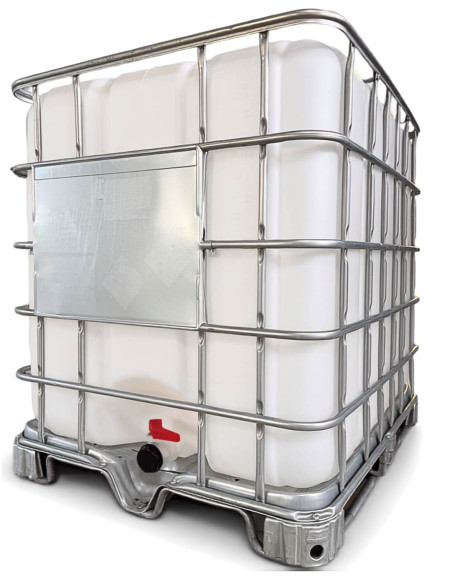 Cuve IBC 1000 litres blanche RECO avec palette PE