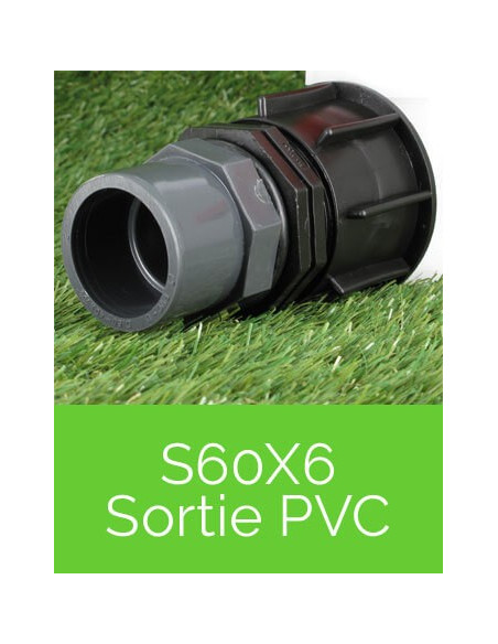 Raccords S60X6 sortie PVC