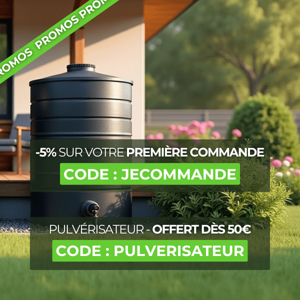 5% de réductions sur votre première commande OU pulvérisateur offert dès 50€ d'achat