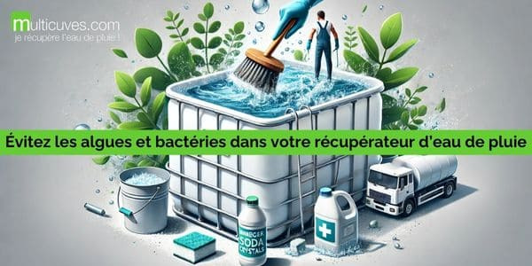 Comment empêcher les algues et bactéries de proliférer dans votre récupérateur d’eau de pluie ?