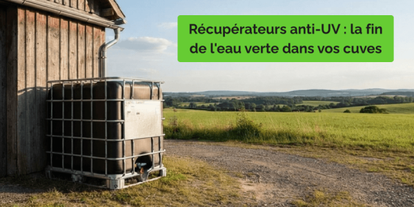 Récupérateurs d'eau anti-UV : la fin de l'eau verte dans vos cuves 1000 litres