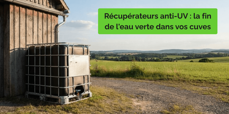 Récupérateurs d'eau anti-UV : la fin de l'eau verte dans vos cuves 1000 litres